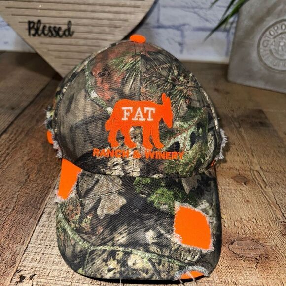 Fat A** Ranch Winery Hat Cap Camouflage Mossy Oak Camo Fredericksburg Texas - Picture 1 of 8